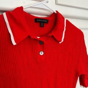 Banana Republic red collar shirt
